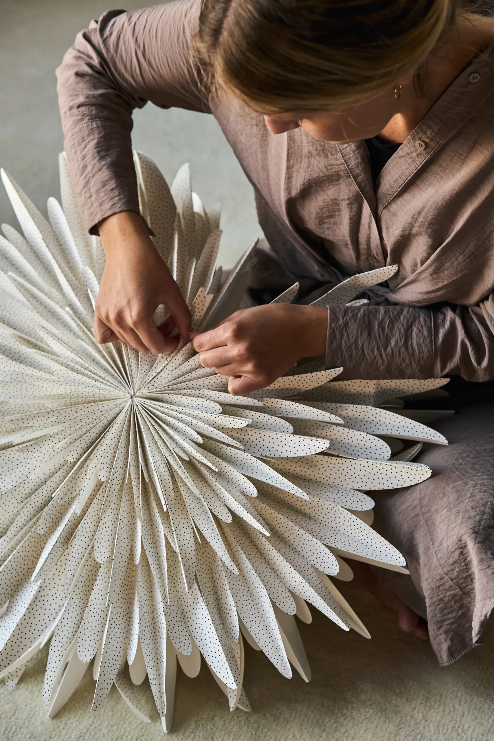 Étoile De L'avent Blanche à Pois Luna 4 Étoile De L'avent Blanche à Pois Luna – Image 4